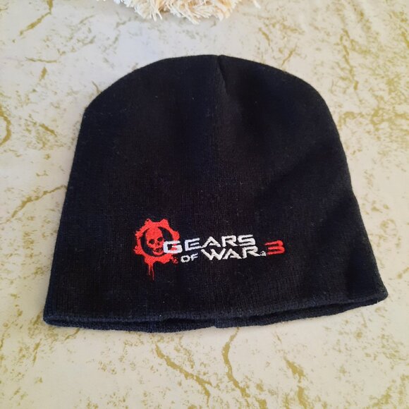 Gears of War 3 (Xbox 360 game) Promo Knit Beanie/ Skull Cap NWOT! - Black, OS - Picture 3 of 9